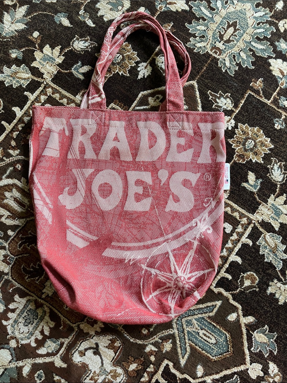 Vintage Trader Joe’s Red Canvas Tote Bag